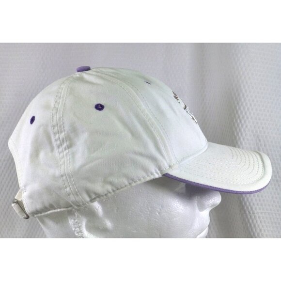 WCU Pride Of The Mountains White Baseball Hat Adjustable Strap Purple Embroidery - Picture 3 of 8